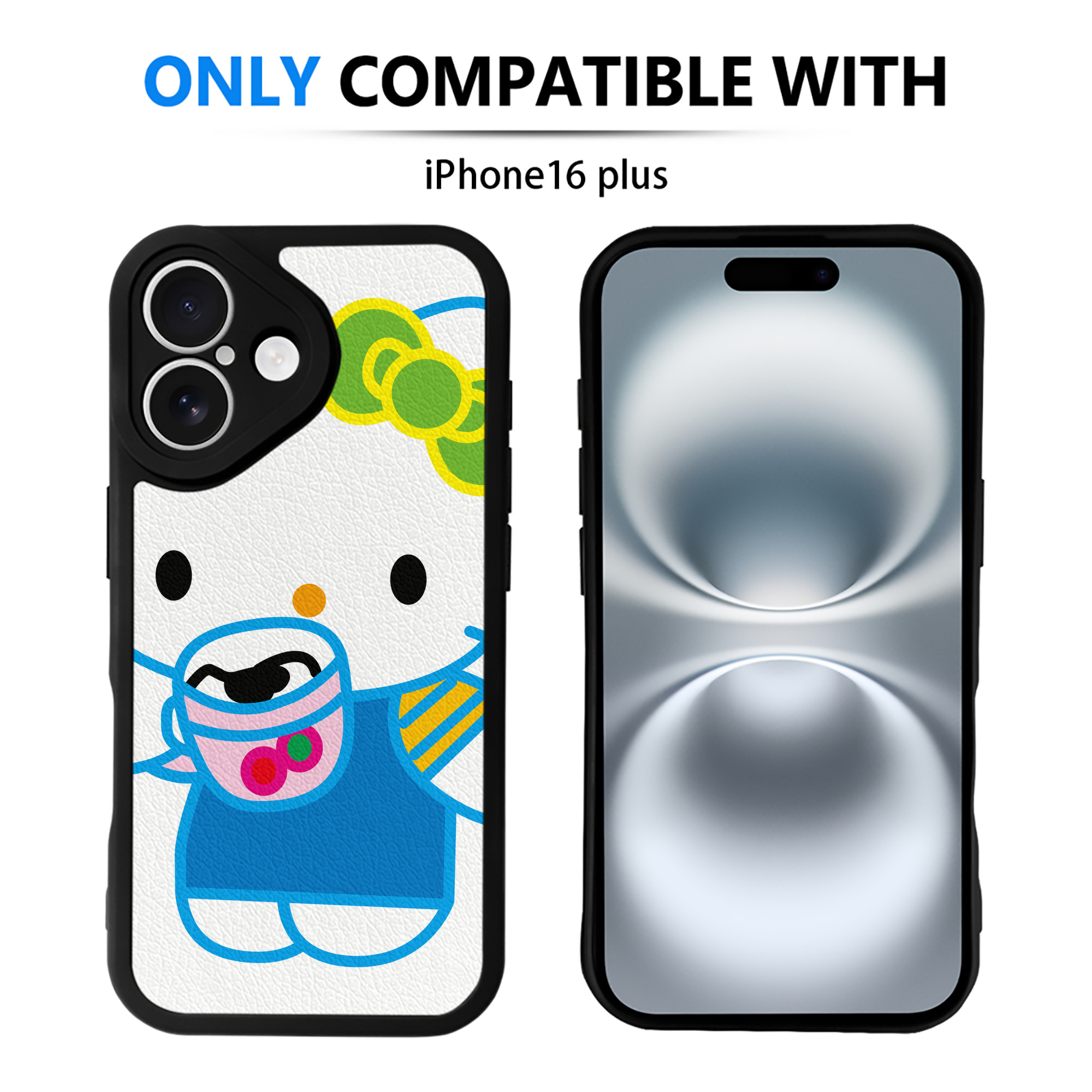 （画像用） Hello Kitty ハローキティ 【iPhone 16シリーズ対応】シリコンスマホケース（レザー調） 材質：シリコン